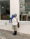 [BAONHAUS] Haseun Check Banding String Half Pants