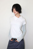 UNBAL COLLAR TEE
