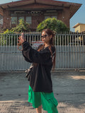 Fran vintage lettering over long sleeves