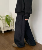 Arui brushed denim wide pants