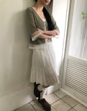 Hide Chiffon Tiered Midi Skirt