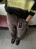 Cat washed corduroy pants