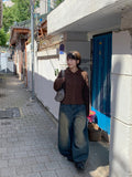 Fabens Washing Denim Balloon Wide Pants