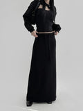 Rake casual long skirt