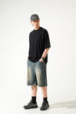 Rain Slab Denim Half Pants