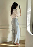 Splet Two Pin Tuck Wide Slacks