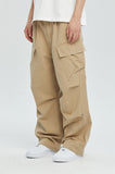 WIDE COTTON CARGO PANTS