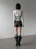 Cier Rose See-through Bolero Cardigan