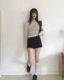 Doten Pleats Shirring See-through T-shirt