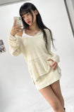 leo loose slit knit