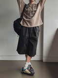 City Double Knee Rivet Bermuda Pants