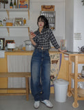 Mons Pocket Check Crop Shirt