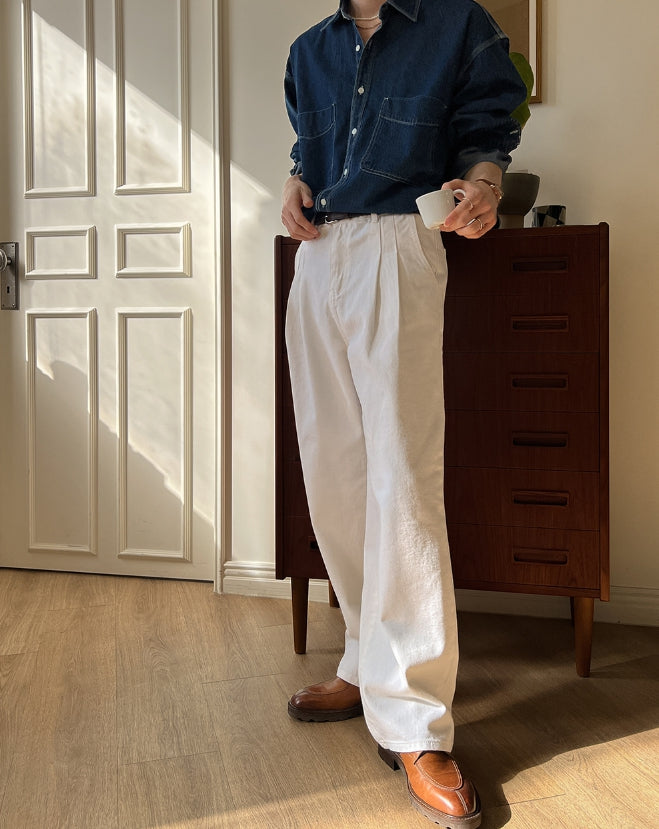 【2plan】Two Dart Wide Pants 2plan】Two Dart Wide Pants