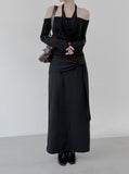Drape Cowl Neck Halter Off-Shoulder