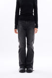 Bega rough crop bootcut denim pants