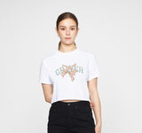 Ribbon Ballerina Logo Cropped Short Sleeve Tee