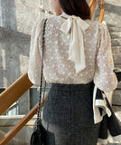 Enzua Lace Tie Blouse