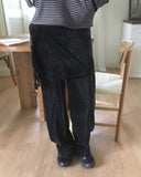 Regan Velvet Wrap Skirt Pants Set