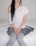 Peku One-Shoulder Short Sleeve T-shirt