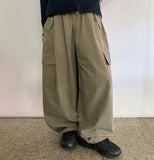 Ryuson Cargo Cotton Banding Balloon Wide Pants