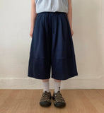 [unisex] Rello Pintuck Banding Bermuda Pants