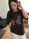 [unisex] Mut Lettering Over Short Sleeve Tee