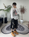 Eco Damage Bermuda Denim Pants