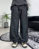 Diepin snap balloon denim pants