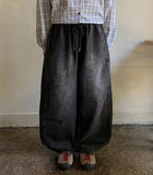 Colden Snap Button Banding Denim Wide Pants
