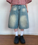 [unisex] Ohin Vintage Washing Denim Bermuda Pants