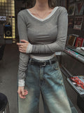 Lynch deep V layered long sleeve