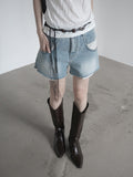 Ethnic Woodball Leather Strap Belt