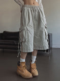 Side rope pig Bermuda cargo pants