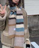 Tiki Color Matching Wool Muffler