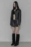 [mnem] Wisp Leather Jacket