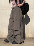 Bruck Nylon Cargo Wide Banding Pants