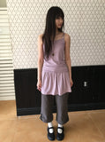 Garta Shirring Layered Sleeveless One Piece