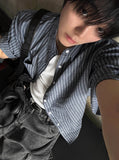 Ale Stripe Linen Short Sleeve Shirt