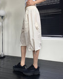 Ct Side Snap Button Nylon Half-Length Bermuda Pants