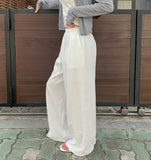 Linen Banding Wide Pants