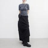 Seleun String Shirring Long Skirt