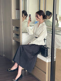 Julian Pintuck Pleats Long Skirt