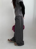 Samuni Stripe Banding Wrap Skirt Pants