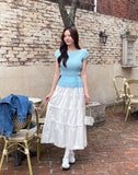 Dare Boat Neck Ribbed Cap Sleeve Knit(Belt Set)