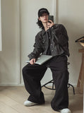 Kuden damage crop denim jacket