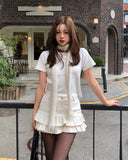 [U-BASIC] Ollie Brushed Round Crop Short Sleeve