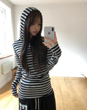 Bio Stripe Long Hoodie