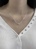 Silver) Key New Layering Necklace