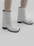 1099 Layered Middle Boots (6 cm)