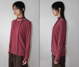 [SET] STRIPE SLEEVE T/SCARF